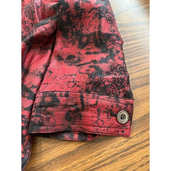 Ruby Rd. red black six button dress jacket size 10P - Picture 4 of 9